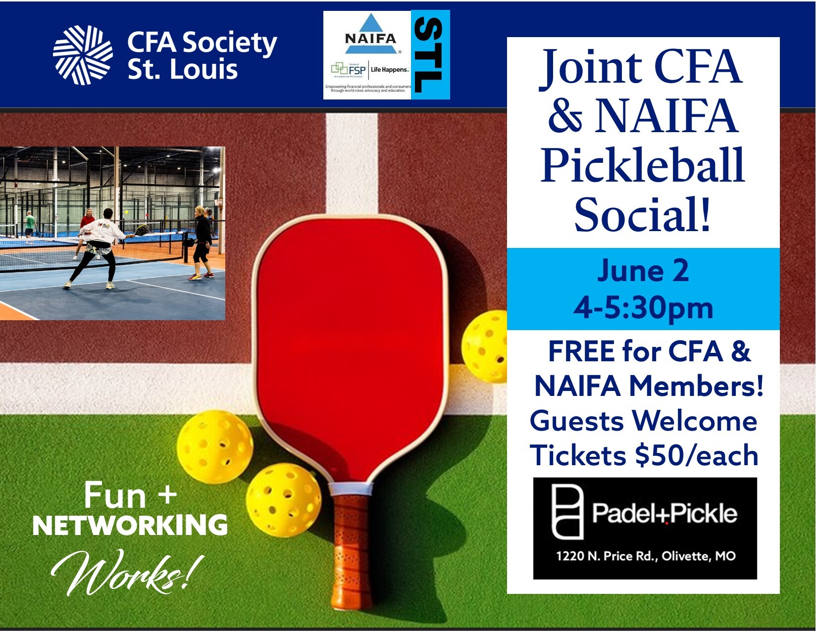 June 2 CFA & NAIFA Pickleball Social
