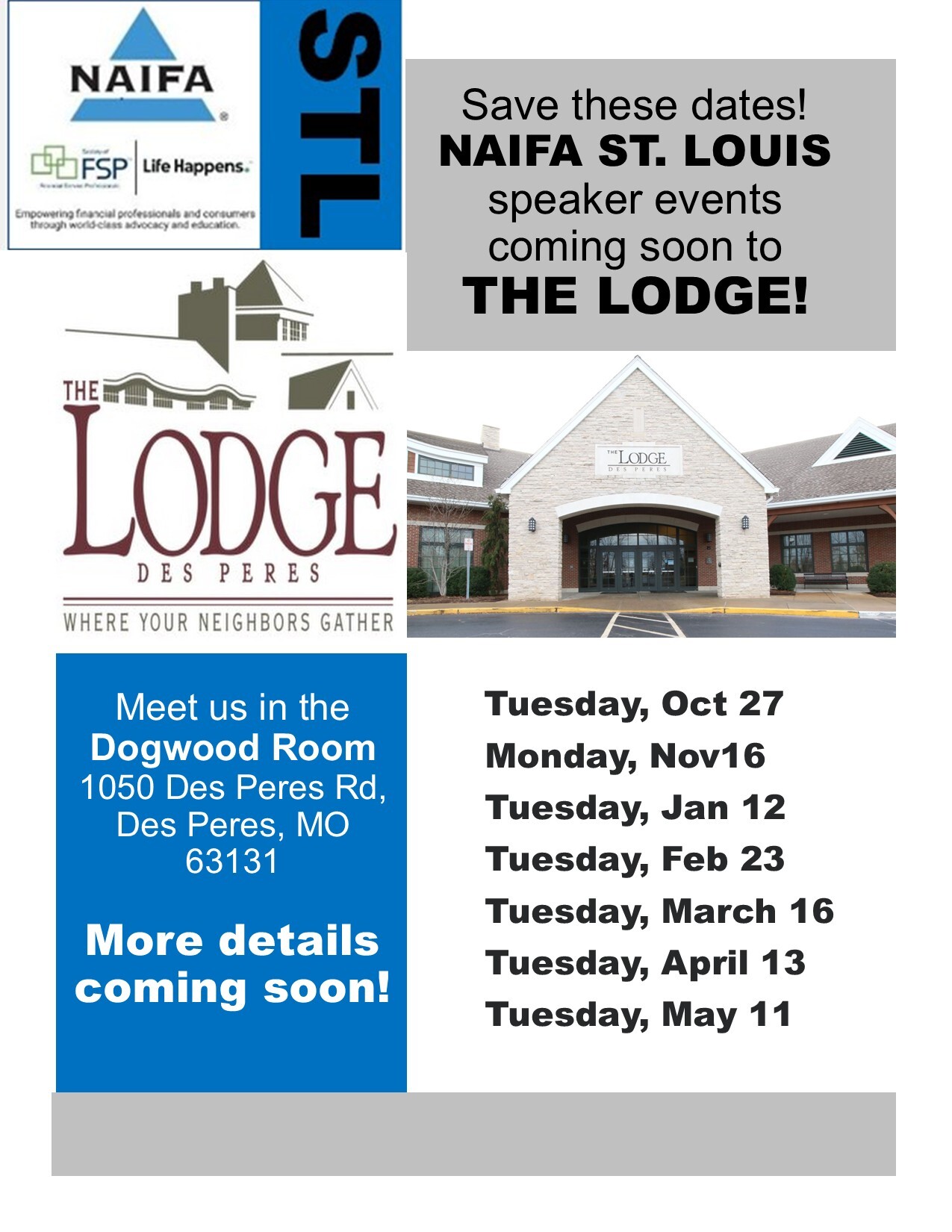 Save These Dates - The Lodge